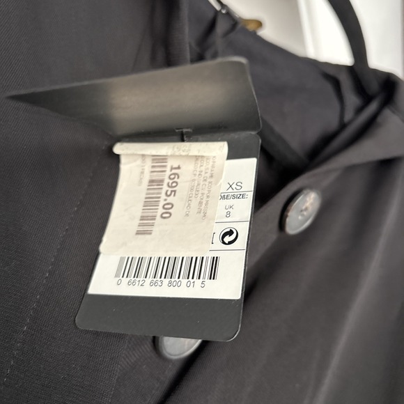 NWT Massimo Dutti Women's XS X-small 0/2 Kadin Button Up Shirt Dress Black - Picture 9 of 10